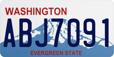 WA license plate ABJ7091