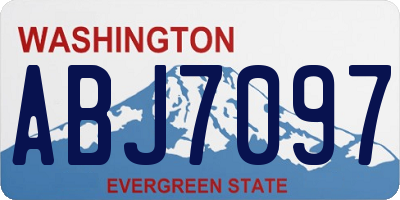 WA license plate ABJ7097