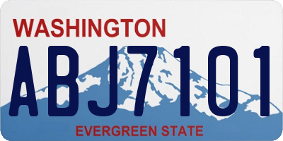 WA license plate ABJ7101