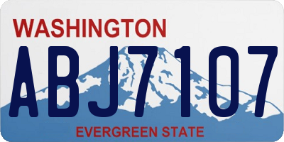 WA license plate ABJ7107