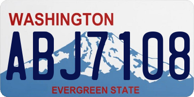 WA license plate ABJ7108