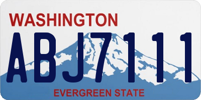 WA license plate ABJ7111