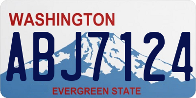 WA license plate ABJ7124
