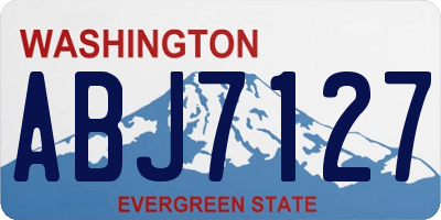 WA license plate ABJ7127