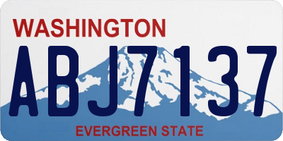 WA license plate ABJ7137
