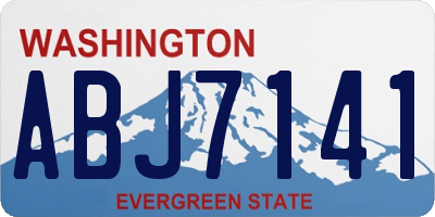 WA license plate ABJ7141