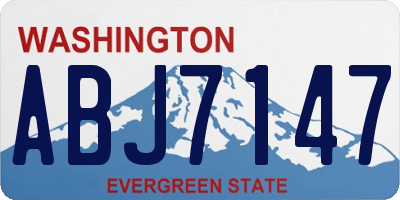WA license plate ABJ7147