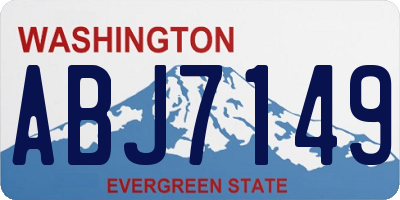 WA license plate ABJ7149
