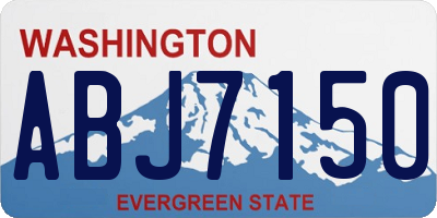 WA license plate ABJ7150
