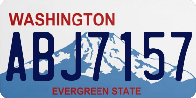 WA license plate ABJ7157