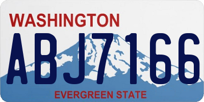 WA license plate ABJ7166