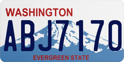 WA license plate ABJ7170
