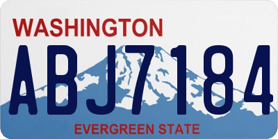 WA license plate ABJ7184