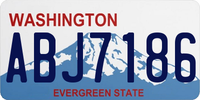 WA license plate ABJ7186