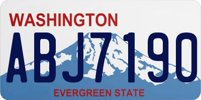 WA license plate ABJ7190