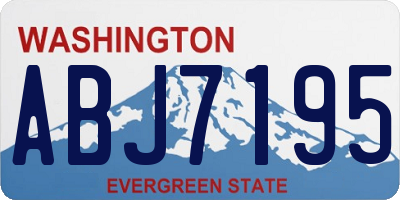 WA license plate ABJ7195