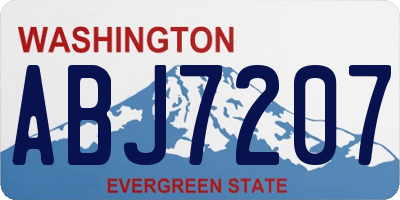 WA license plate ABJ7207