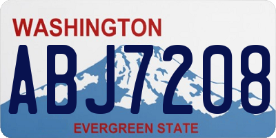 WA license plate ABJ7208
