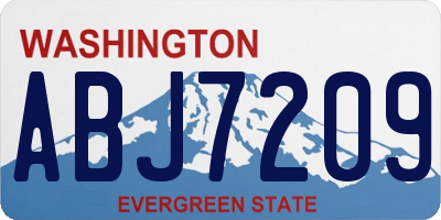 WA license plate ABJ7209