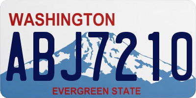 WA license plate ABJ7210
