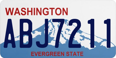 WA license plate ABJ7211