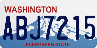WA license plate ABJ7215