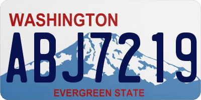 WA license plate ABJ7219