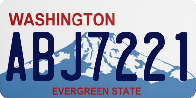 WA license plate ABJ7221