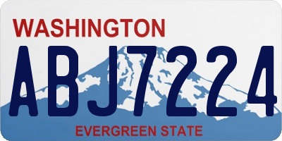 WA license plate ABJ7224