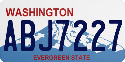 WA license plate ABJ7227