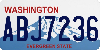 WA license plate ABJ7236