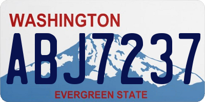 WA license plate ABJ7237