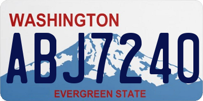 WA license plate ABJ7240