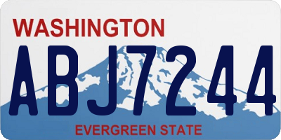 WA license plate ABJ7244