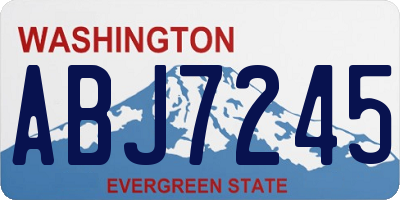 WA license plate ABJ7245