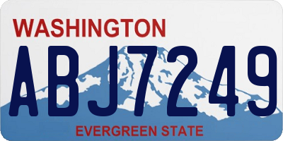 WA license plate ABJ7249