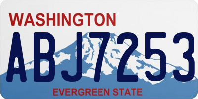 WA license plate ABJ7253