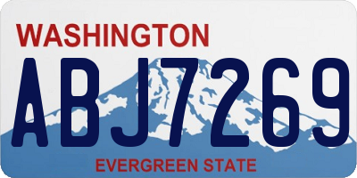WA license plate ABJ7269