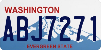 WA license plate ABJ7271