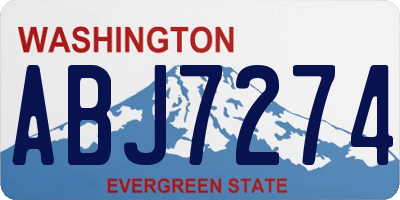 WA license plate ABJ7274