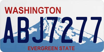 WA license plate ABJ7277