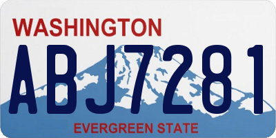 WA license plate ABJ7281