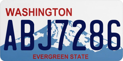 WA license plate ABJ7286