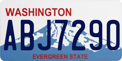 WA license plate ABJ7290