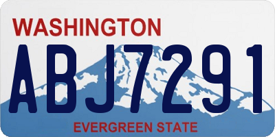 WA license plate ABJ7291