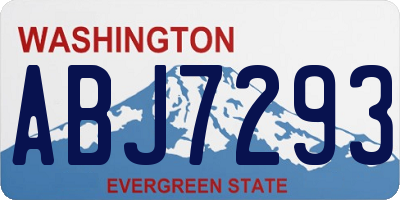 WA license plate ABJ7293
