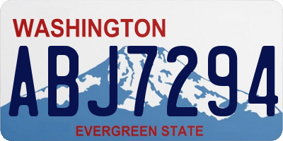 WA license plate ABJ7294
