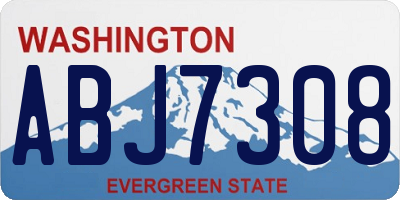 WA license plate ABJ7308