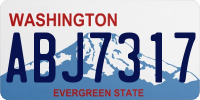 WA license plate ABJ7317