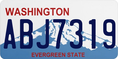 WA license plate ABJ7319